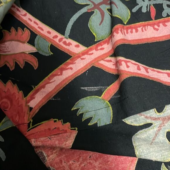 Vintage 90s Boho Hippie Colorful Floral Tropical Oversized Blazer Jacket - Picture 8 of 8